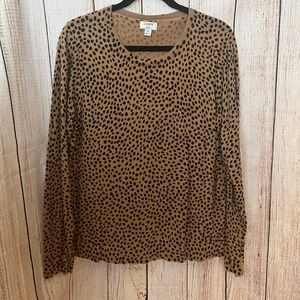 J.Crew Teddie Sweater – Cheetah Print | Classic & Cozy